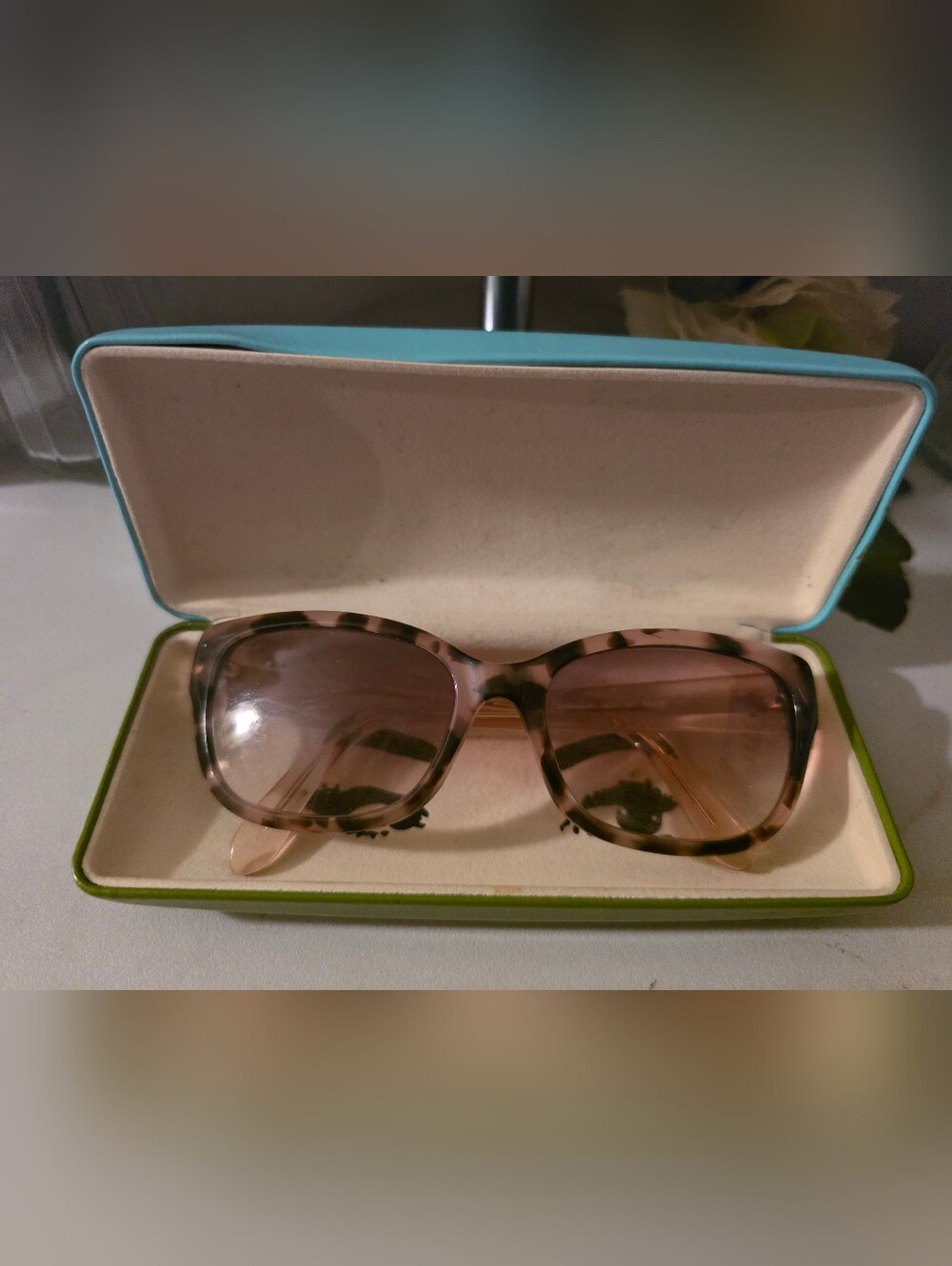 kate spade New York Mint Eyeglass Case With Reading Glasses